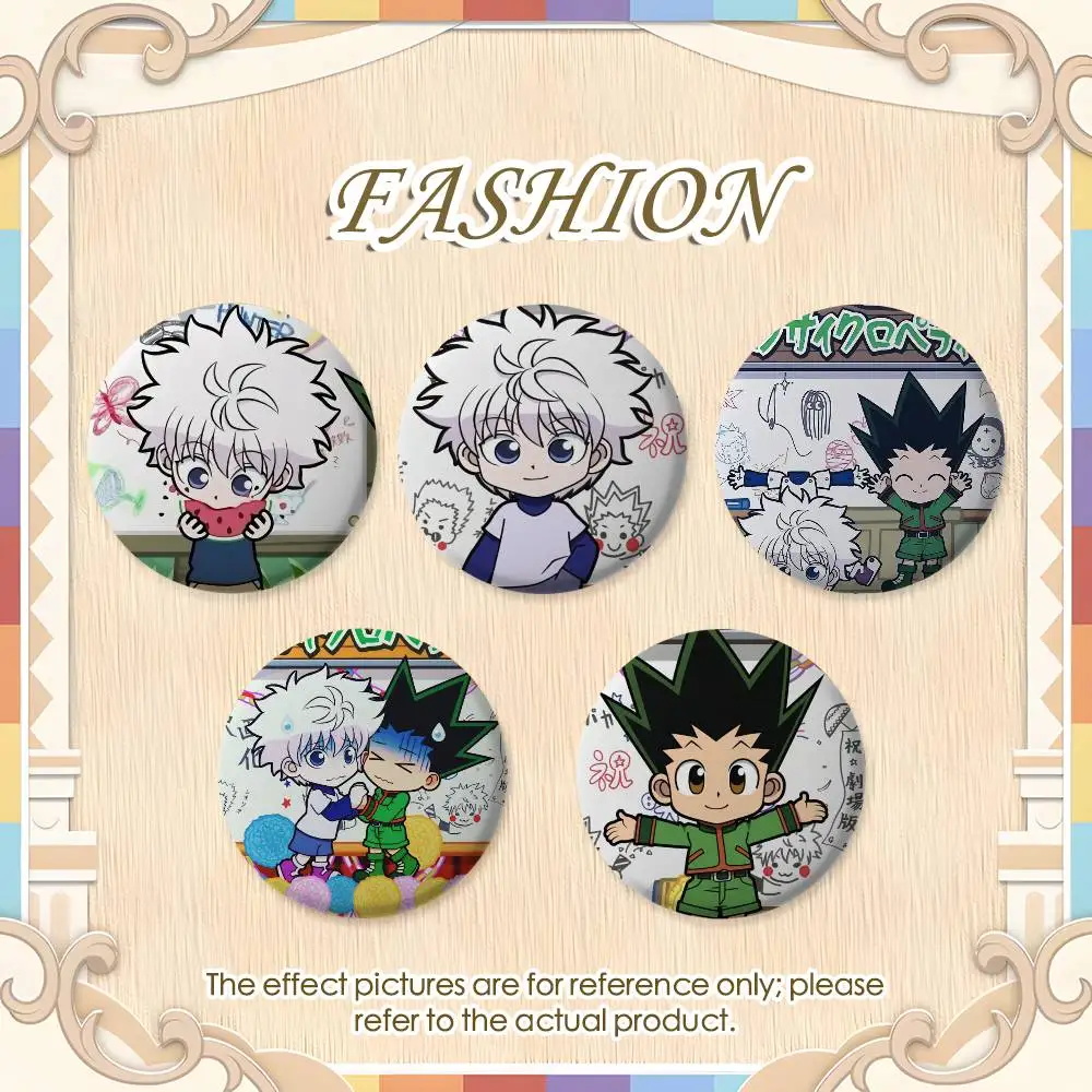 

H-HUNTERXHUNTERS Anime Funny Badges Round Exquisite Badge Brooches Creative Pins For Clothes Hat Backpack Gift Accessories