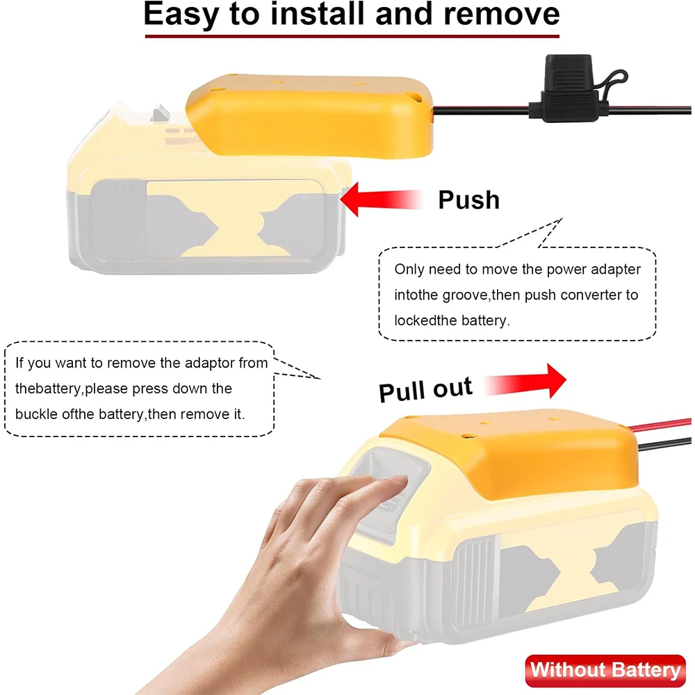 Auto Ontsteker Jump Starter voor Dewalt 18V Li-Ion Batterij Noodstroom Kit Schakelaar Auto Emergency Booster Power Adapter