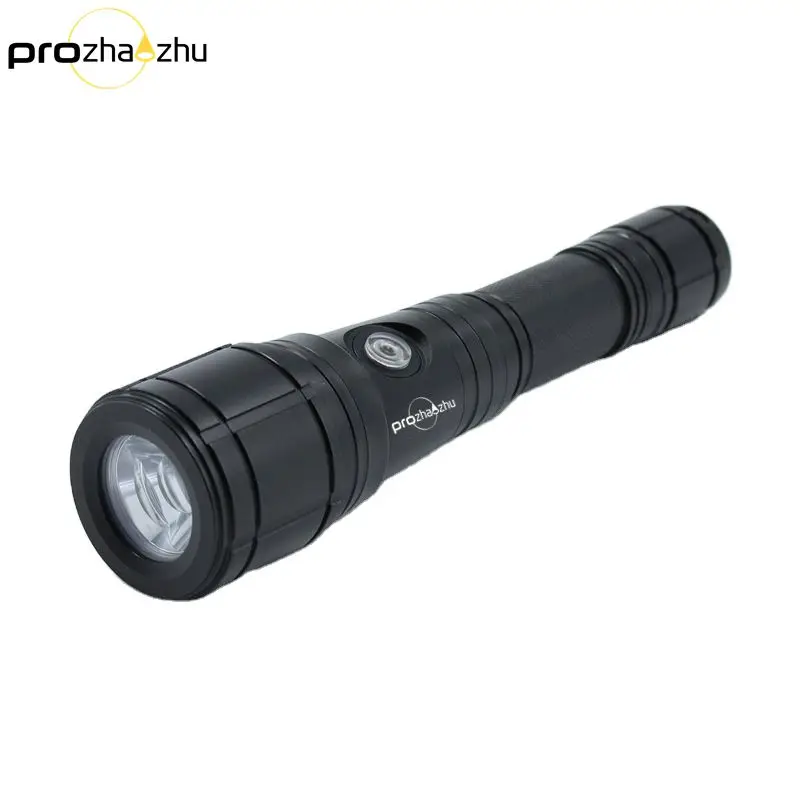 Focus Zoom Diving Flashlight 1600 Lumen Aluminum Alloy IP68 100M Underwater 18650 USB-C Charging Scuba Diving Light