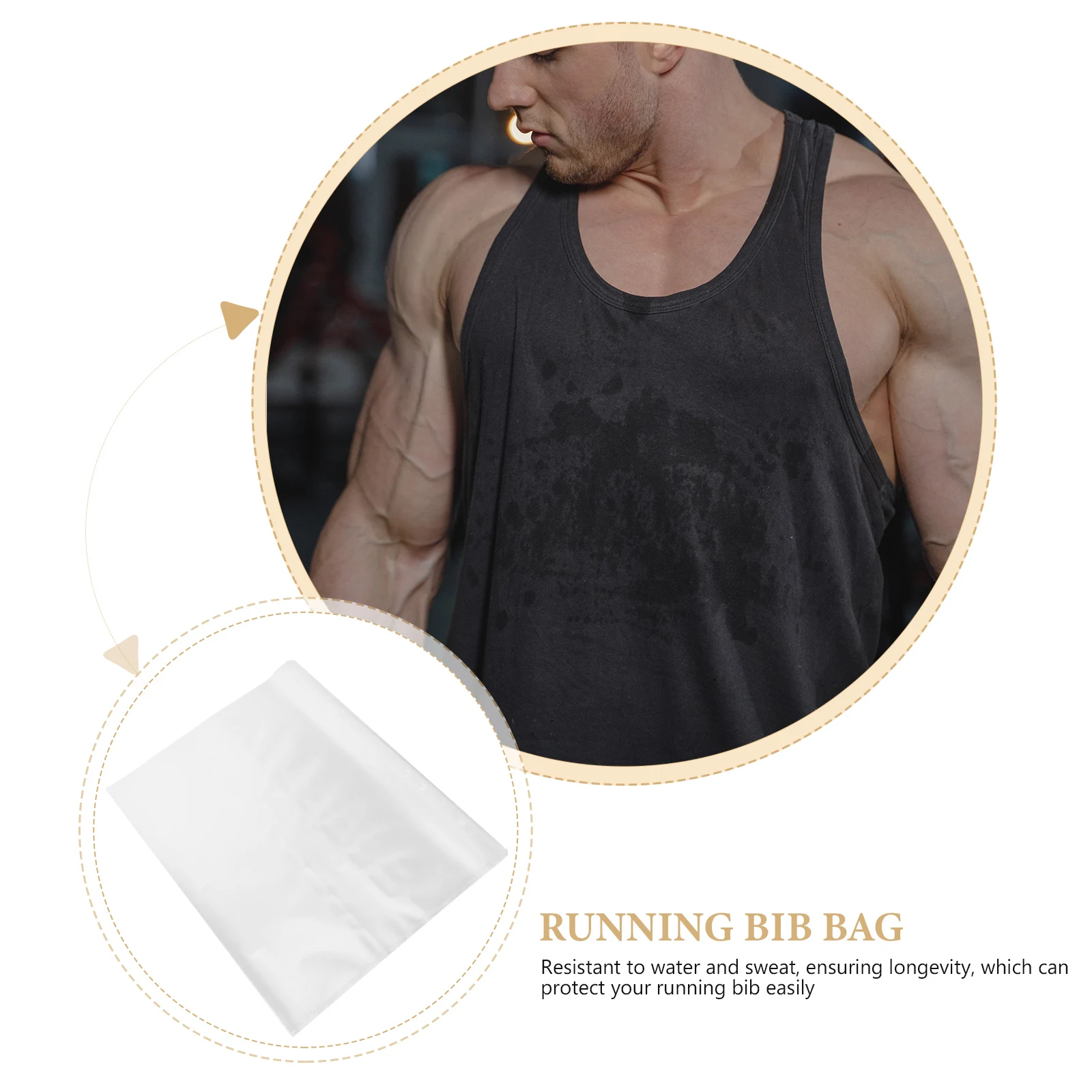 

100pcs Clear Protective Film for Running Bib Holder Tear Resistant Water Proof Bib Container Storage Display Suitable for Team