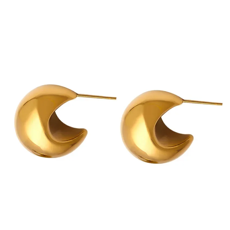Modern Jewelry Popular Design Smooth Ruond Earrings For Women Female 2024 Trend New Cool Trend Ear Accessories image 6