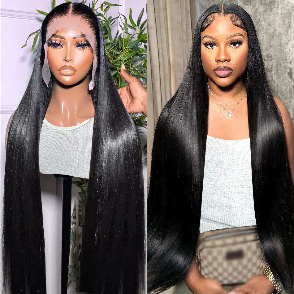 Rosabeauty 13x6 Straight Lace Front Wigs Human Hair 13X4 Frontal 5X5 Glueless Closure Wigs 250% For Women