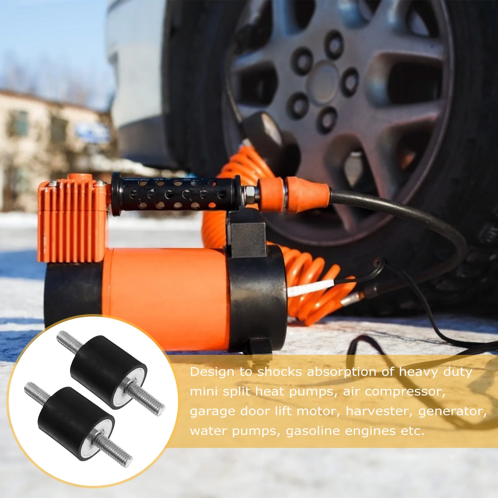4pcs Rubber Isolator Anti-Vibration Mounts for Cars, Boats, Motors – Noise Reduction Silent Block