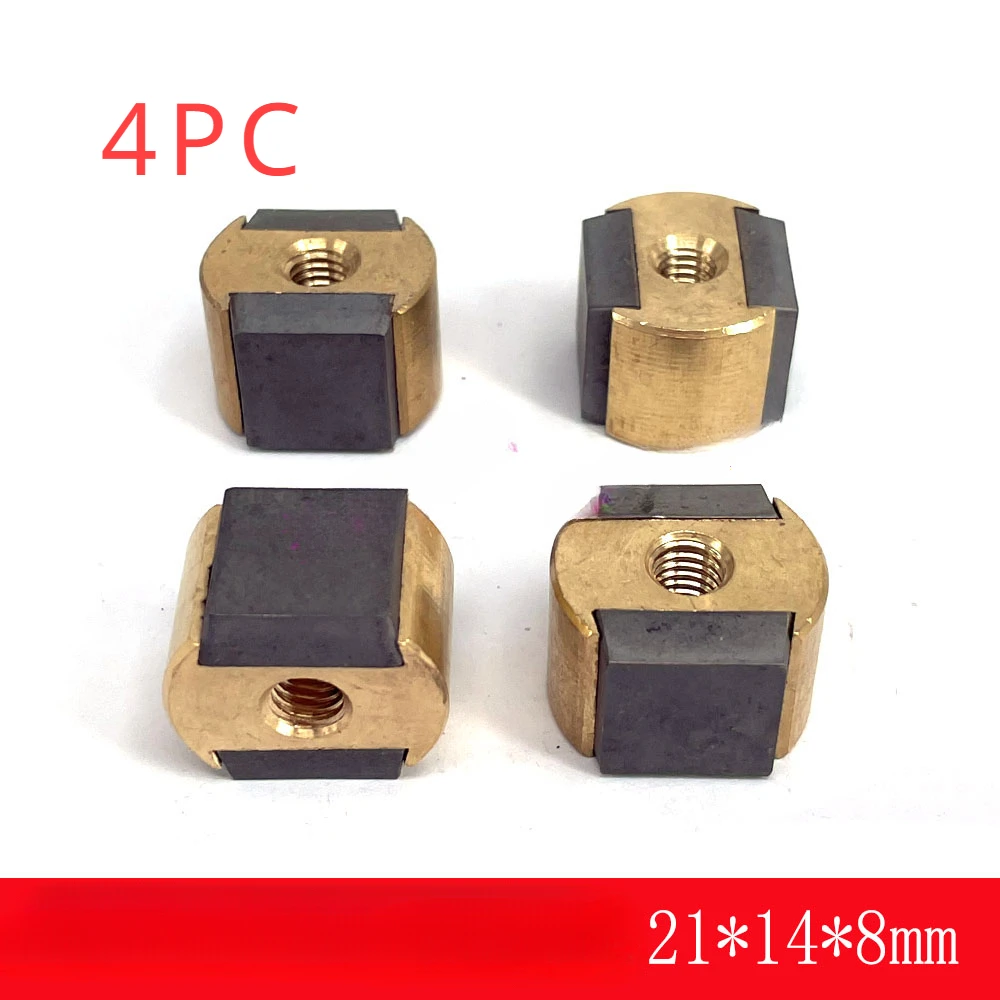 

EDM Wire Cut Tungsten Carbide OD21*14*18*5mm 4pcs Conductive Block Power Feed Contact For WEDM CNC Wire cuttinng Machine