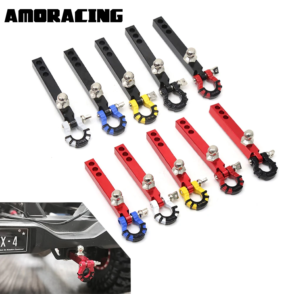 AMO Metal Trailer Hook U-shaped Rescue Hook for 1/10 RC Model Car Crawler SCX10 AT6 NT6 NT4 EX86190 EX86130 Accessories