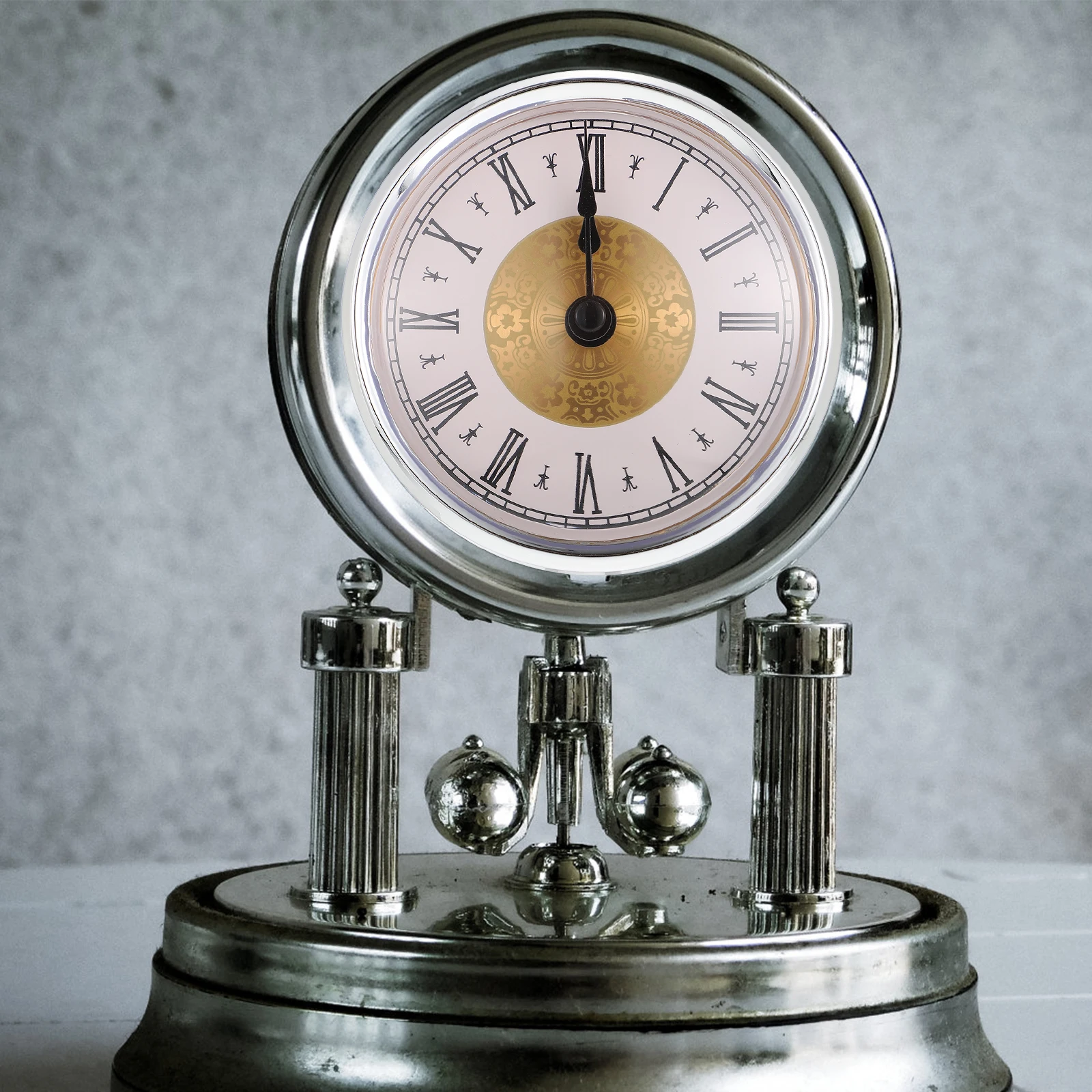 

Jojofuny Vintage Digital Wall Clock Small Round Retro Alarm Clock for Home Office Decor Replacement Plastic