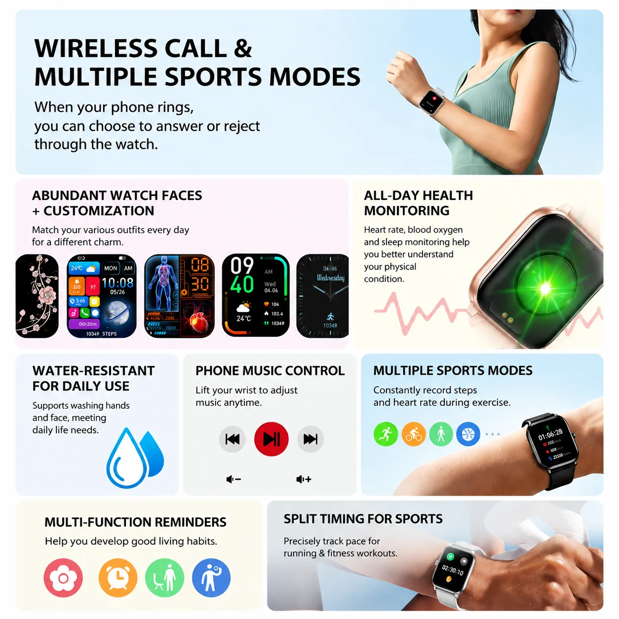 Ультратонкие умные часы для му – обзор и цена Smartwatch Health Watches For Women