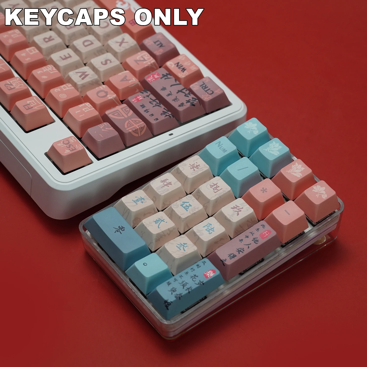 Imagem -06 - Chinês Bênção Pbt Keycaps Grupo Altura Keycaps Dye-sublimated Fit para mx Cherry Switch Kit de Teclado Mecânico 129 Chaves