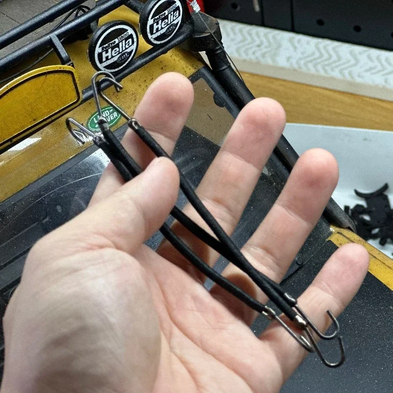 5pcs RC Simulated Elastic Rope Roof Strap for 1/10 1/18 RC Crawler TRX4 MJX SCX10 RC4WD