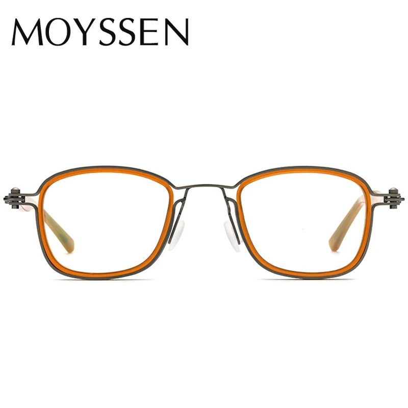 

2023 Japan Luxury Handmade Men Vintage Titanium Square Frame Glasses Acetate Myopia Prescription Lenses Eyeglasses for Women