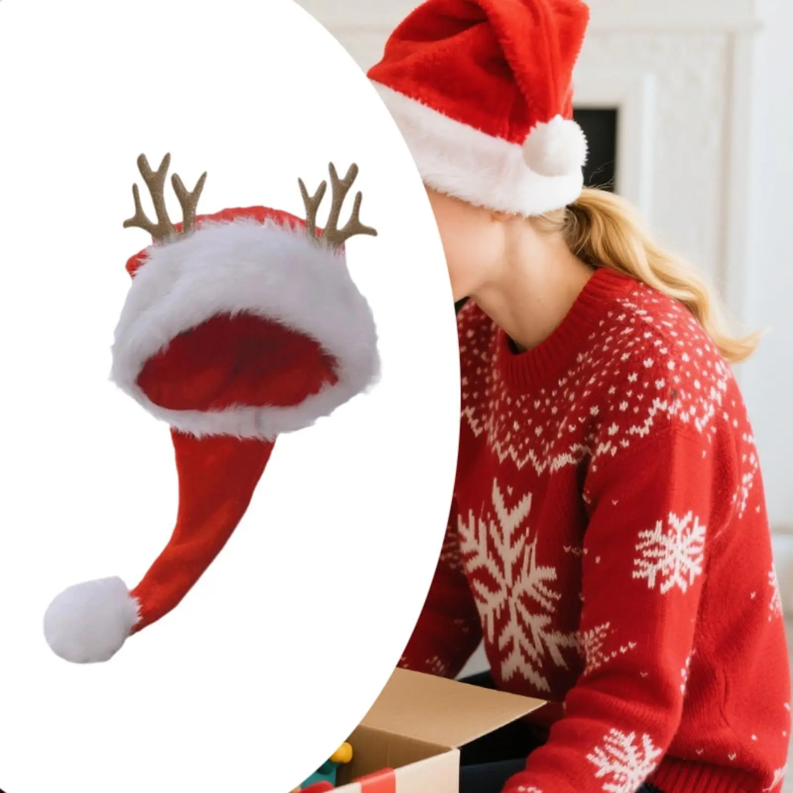 Christmas Hat Santa Hat Christmas Costume Accessories Xmas Cap for New Year Festive