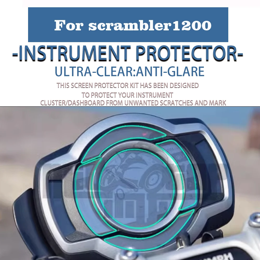 For Triumph scrambler1200 instrument film display screen sticker waterproof scratch-proof transparent protective film