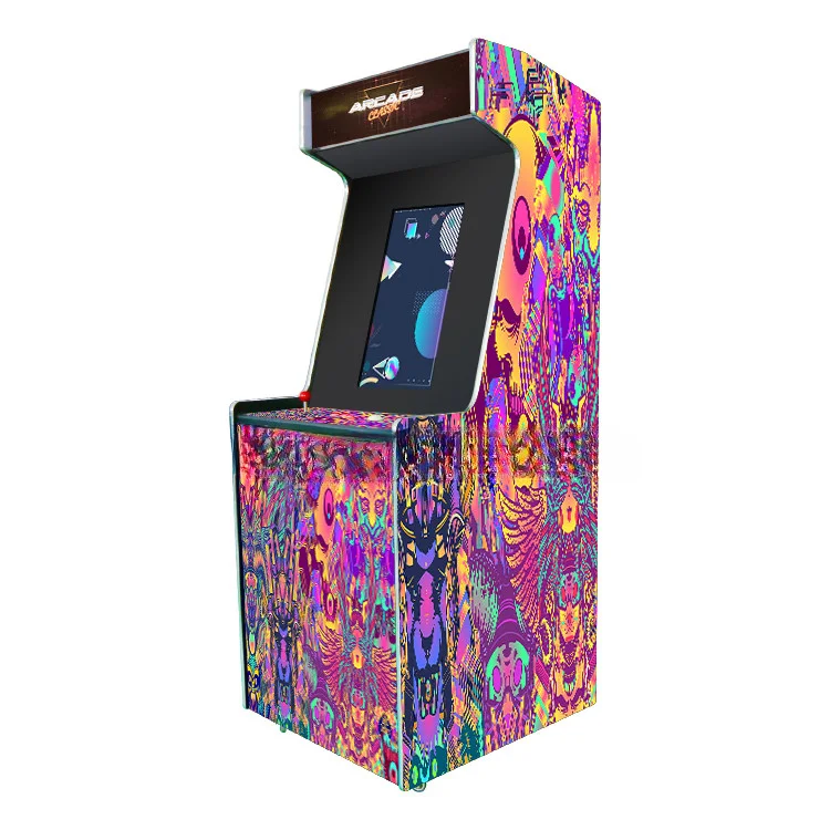 Arcade Upright Machine 60 In 1 Vertical Video Game Machine Slim Stand-Up Arcade Wooden Cabinet