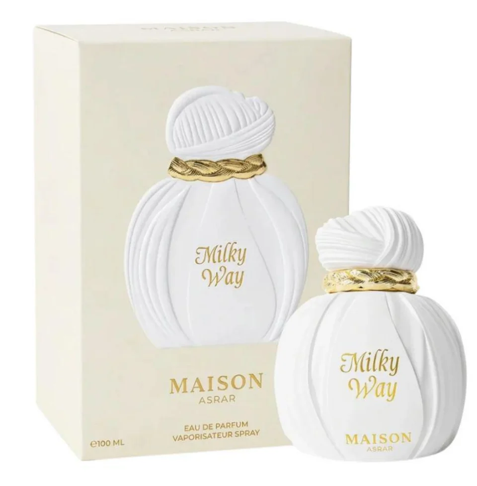 

Maison Asrar Arabian Niche Perfume 100ml Long Lasting Luxury Fragrance for Women Elegant Creamy Vanilla Musky Scent EDP Gift 202