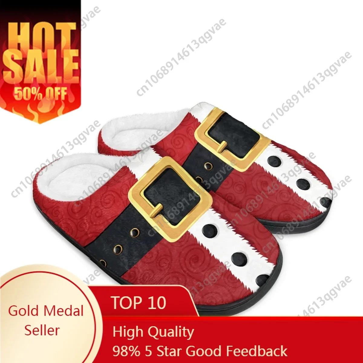 Christmas Came Early This Year Santa Claus Home Cotton Slippers Mens Womens Teenager Plush Bedroom Keep Warm Custom Slipper