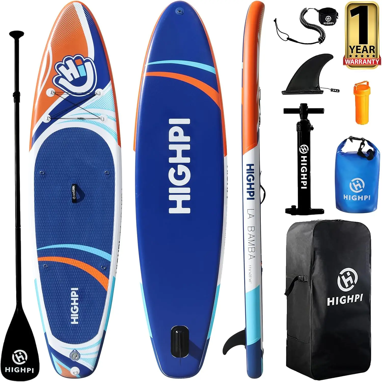 Inflatable Stand Up Paddle Board 11'x33''x6''W Premium SUP Accessories, Backpack, Wide Stance, Surf Control, Non-Slip Dec