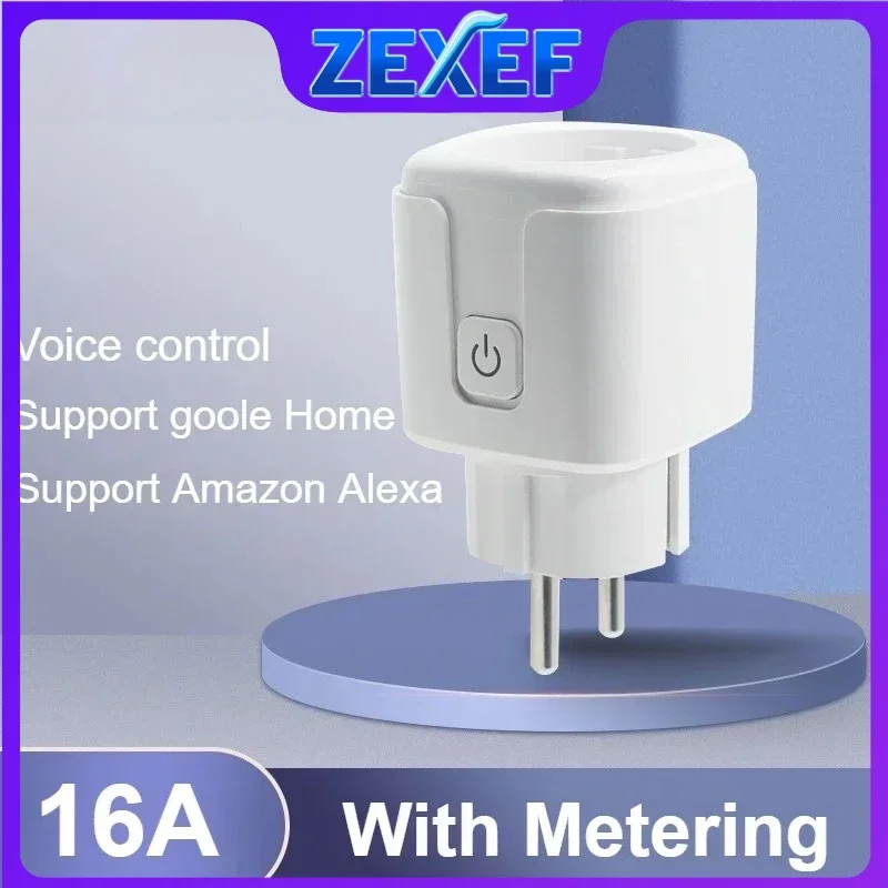 

ZEXEF Wi-Fi Smart Plug Zigbee3.0 Розетка SMARTLIFE Управление приложениями Работает с Alexa Google Home EU Монитор мощности 16A/20A