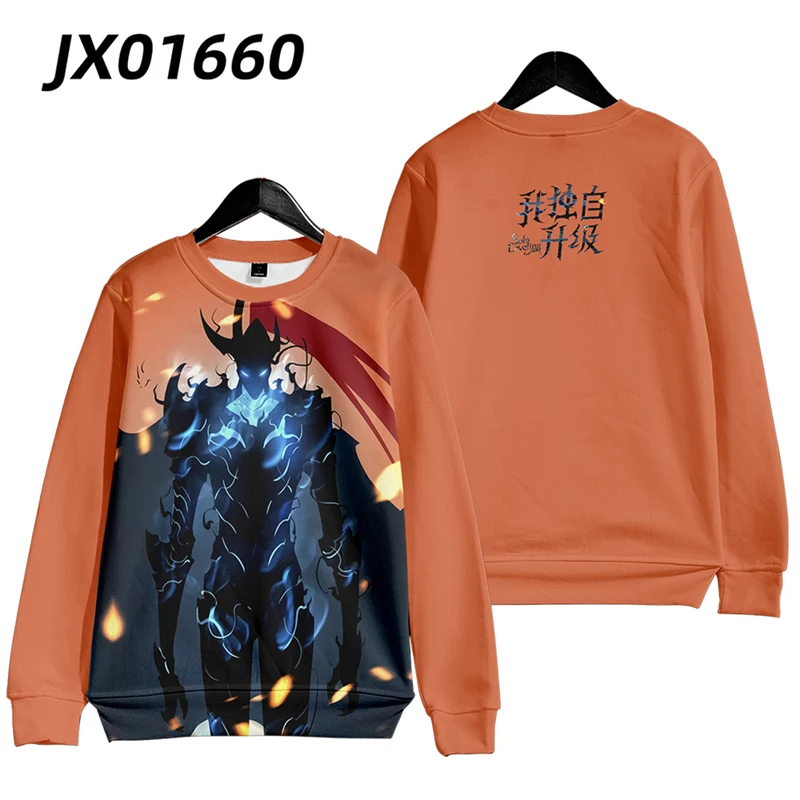 Sweat à capuche à manches longues et col rond pour homme et femme, vêtement de Cosplay, Anime Solo nivellement Sung Jin Woo, survêtement de sport