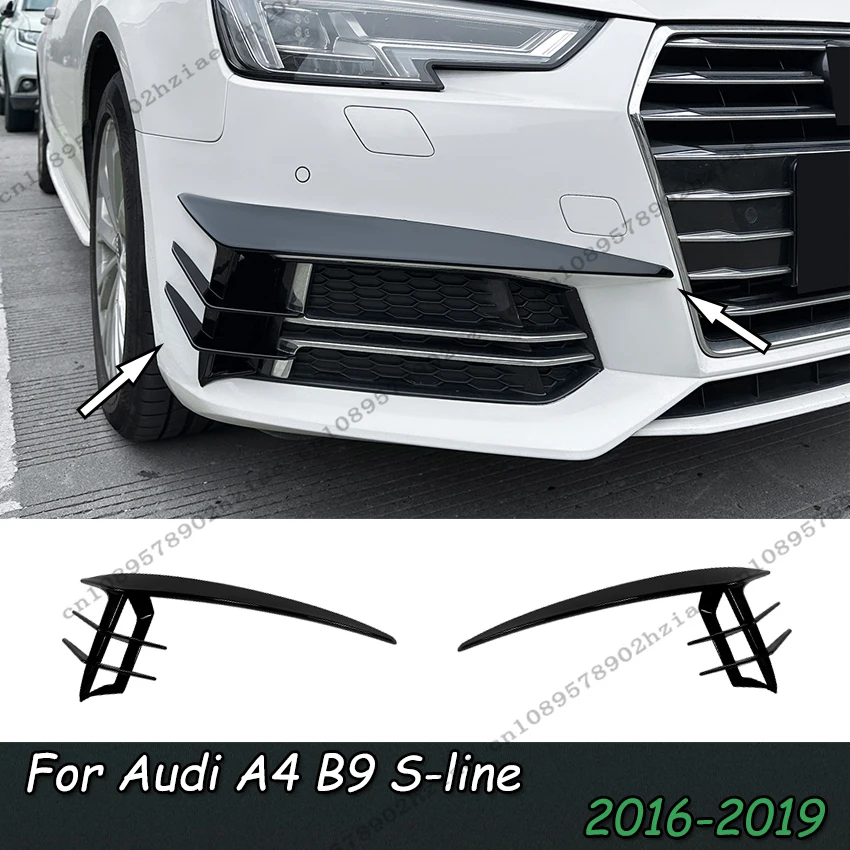 

Передний бампер, боковой спойлер, накладка вентиляционного отверстия для Audi A4 B9 S-line TFSI TDI 2016-2019, решетка воздушной рамы, сплиттер, спойлер, крышка Canard