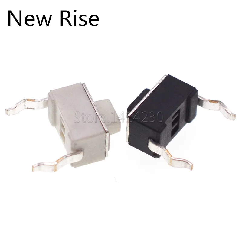 100PCSPcs DIP-2Pin Tact Switch 3x6x4.3mm 3x6x5mm connectors Push button 3*6*4.3mm 3*6*5mm Black White Tactile Switches