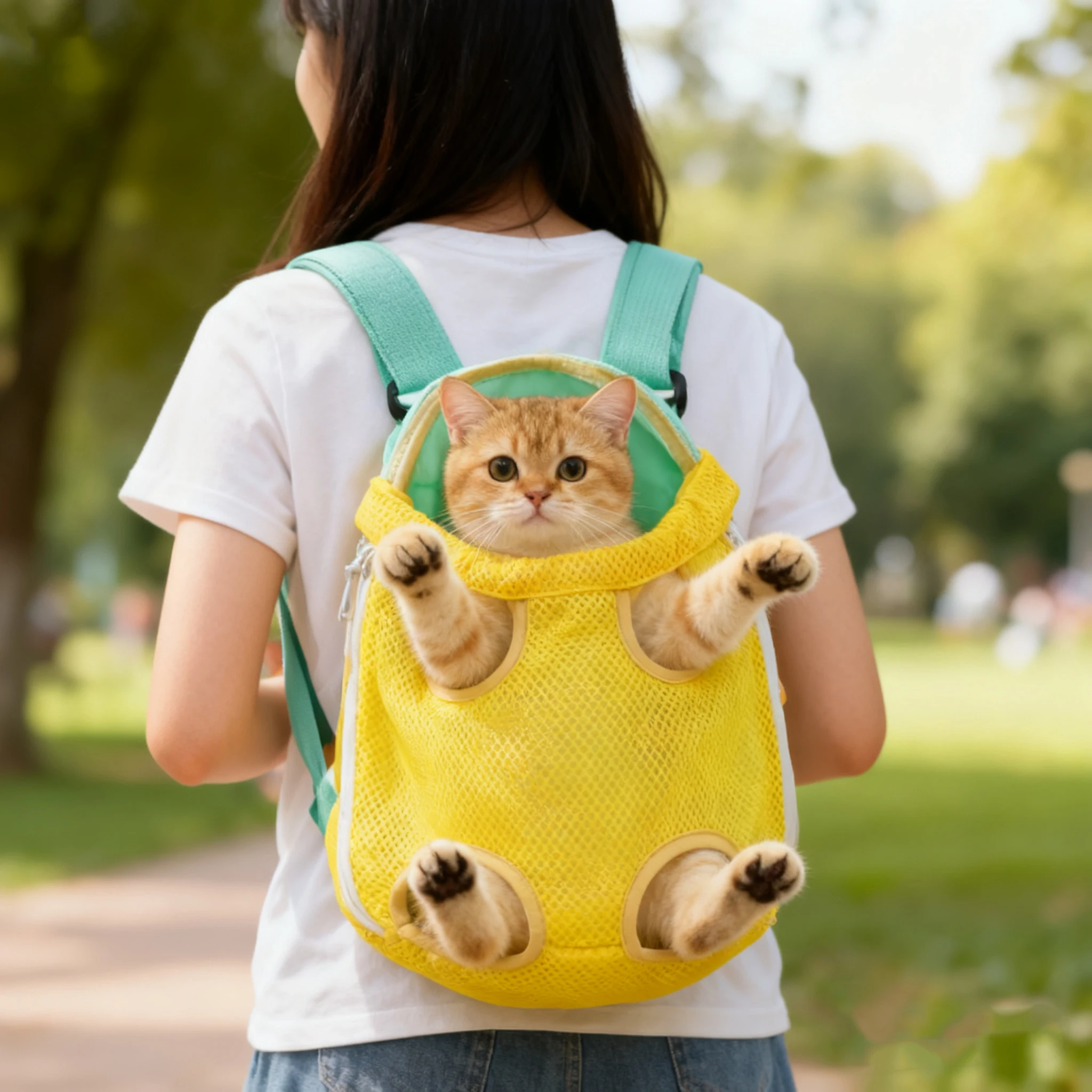 

Large Capacity Breathable Backpack Pet Outing Bag Stacked Doll Bichon Small Medium Pets Supplies Adjustable Strap