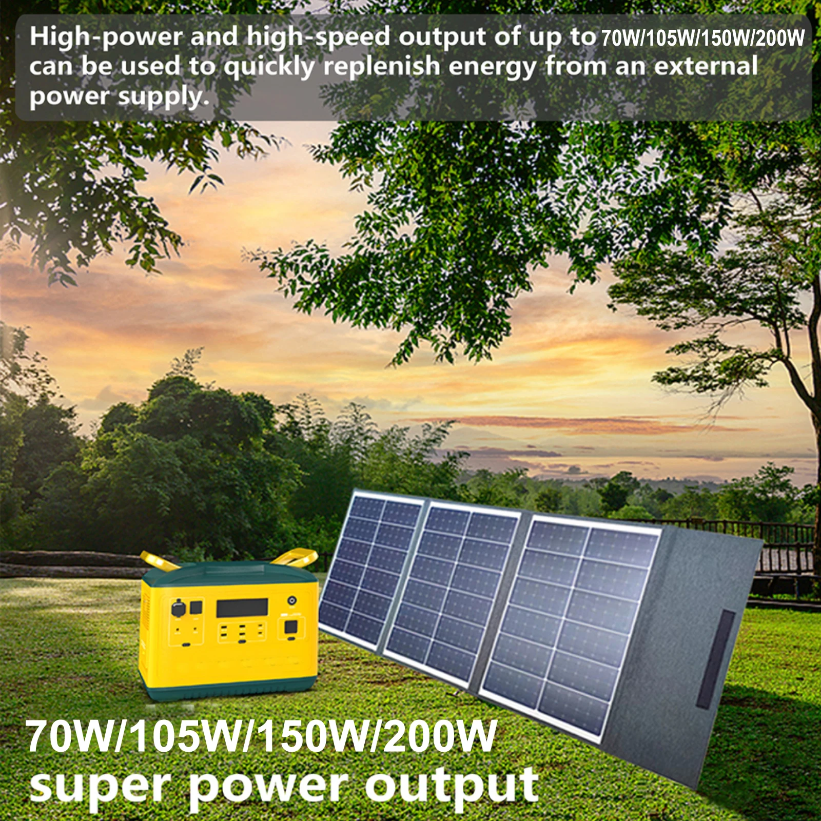 Painel solar dobrável leve de 150W 29,7V