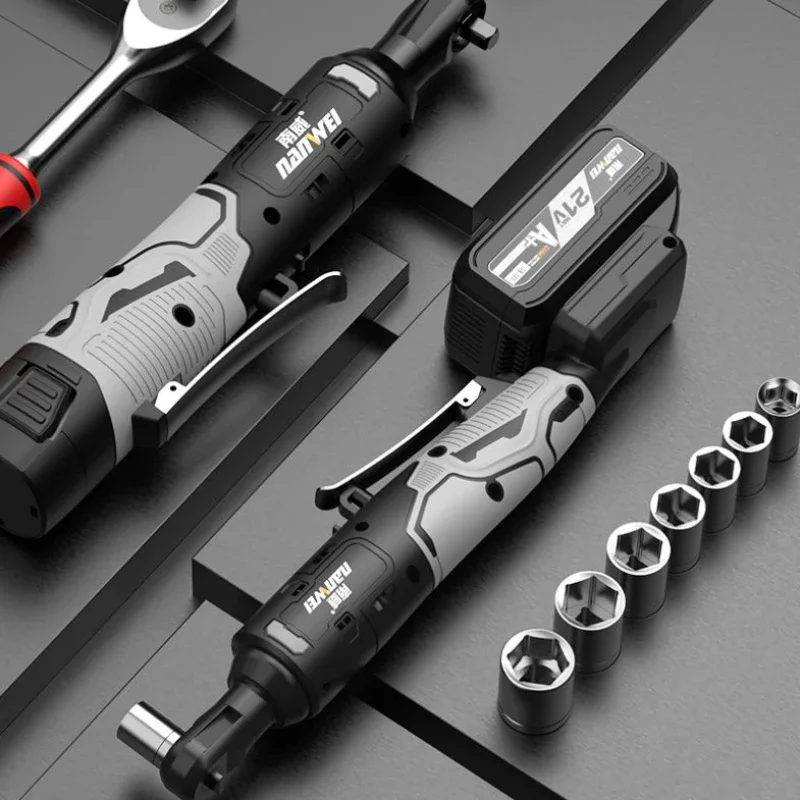 

21V 16.8V cordless electric wrench 3/8 inch large torque right angle ratchet wrench impact drill disassembly nut car repair tool