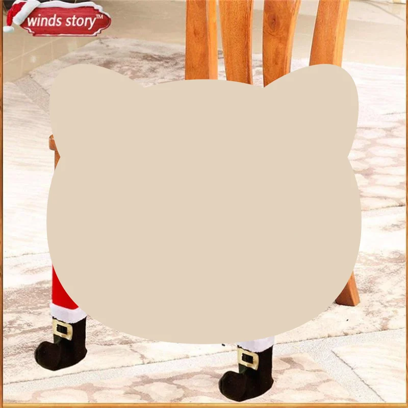 Christmas Table And Chair Leg Cover Festive Furniture Foot Sleeve For Holiday Home Party Decoration Supplies Chair Cover
