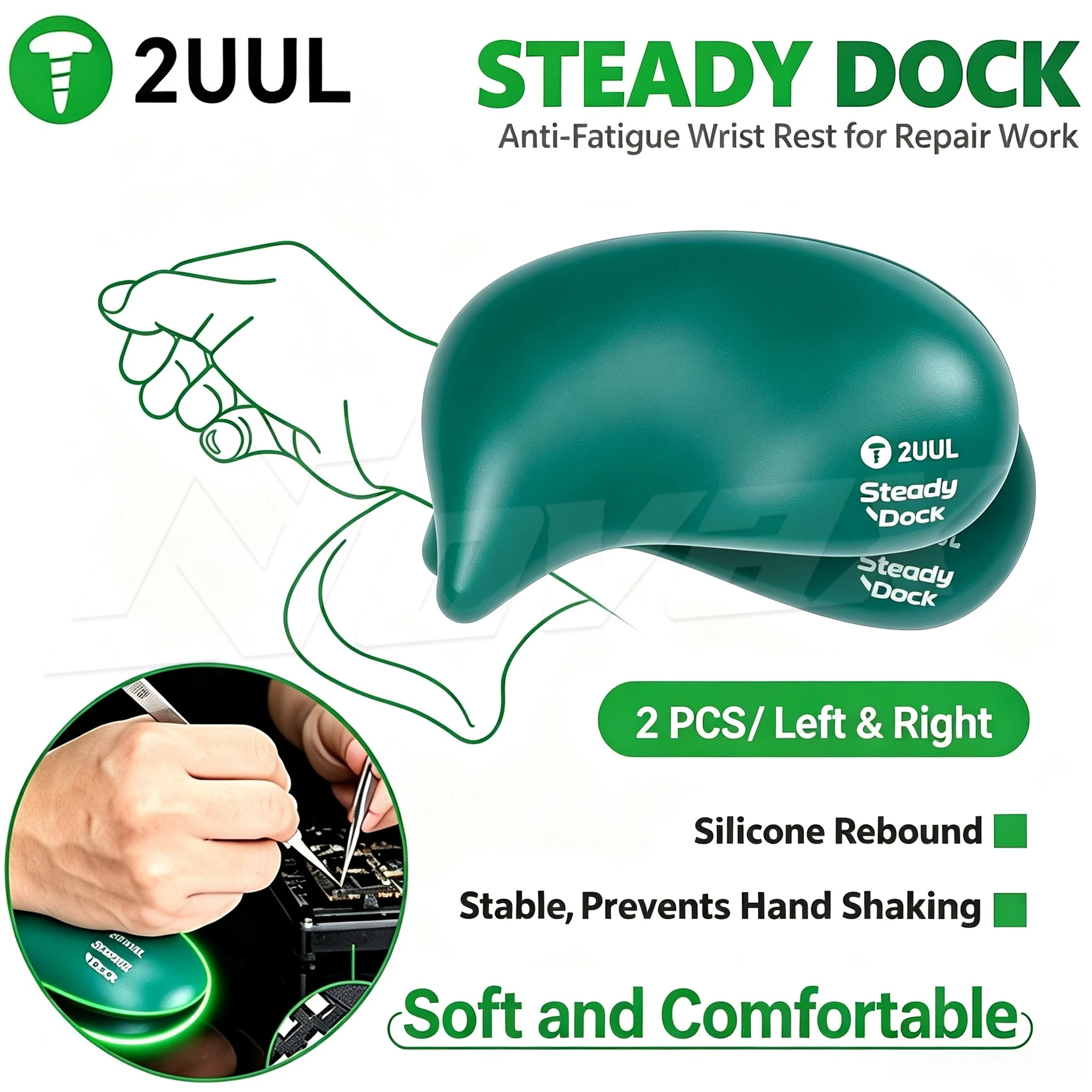 2UUL DK01 ergonomic suspended wrist rest,  for mobile phone repair, gaming player wrist protection, and anti shake anti-fatigue