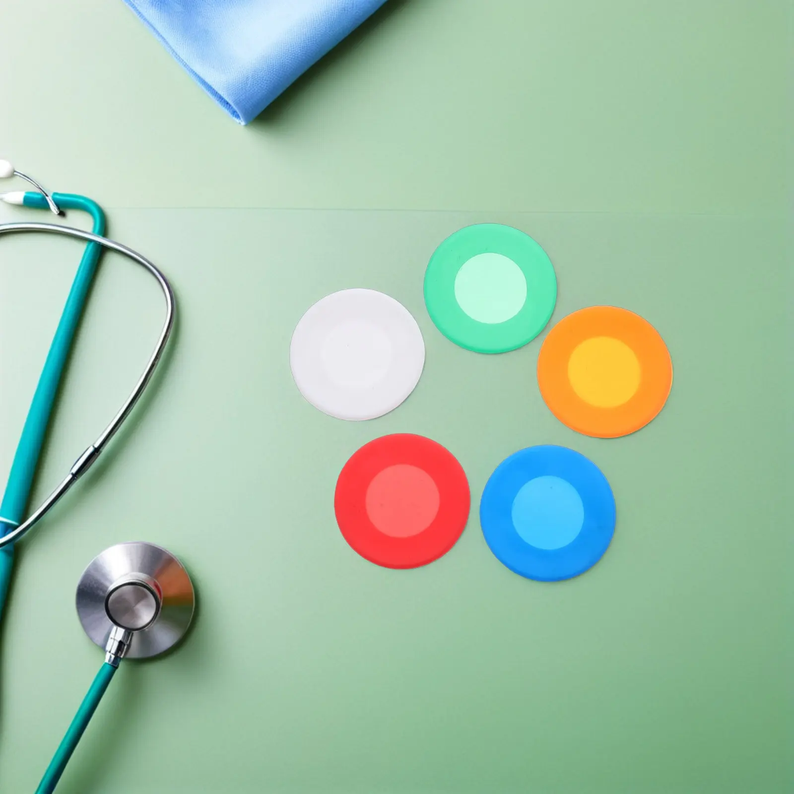 

20Pcs Silicone Stethoscope Protector Cover Set Soft Reusable Head Diaphragm Sleeve for Nurses Doctors Hospitals Clinics Medical