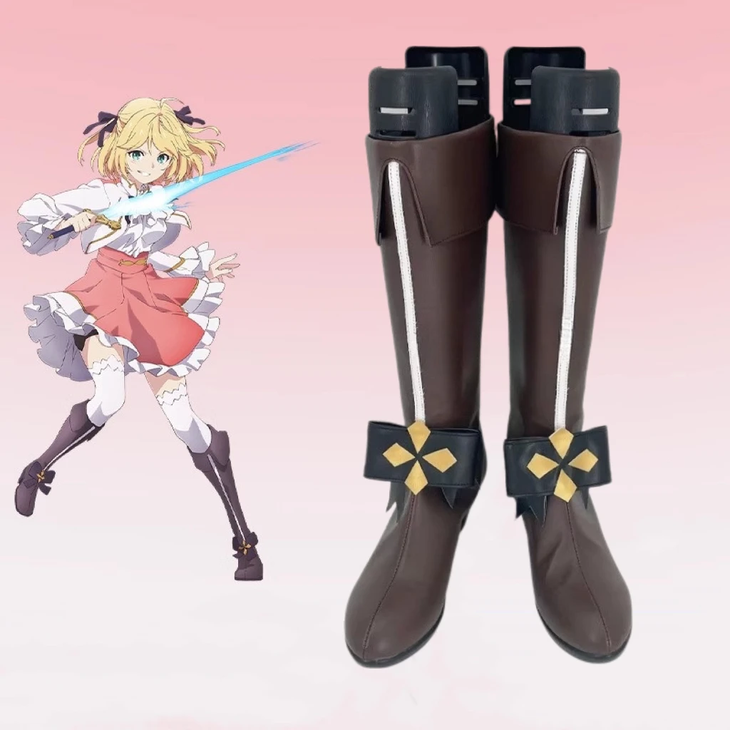 

Tenten Kakumei Anisphia Wynn Palettia Косплей Костюм Обувь Коричневые ботинки ручной работы из искусственной кожи