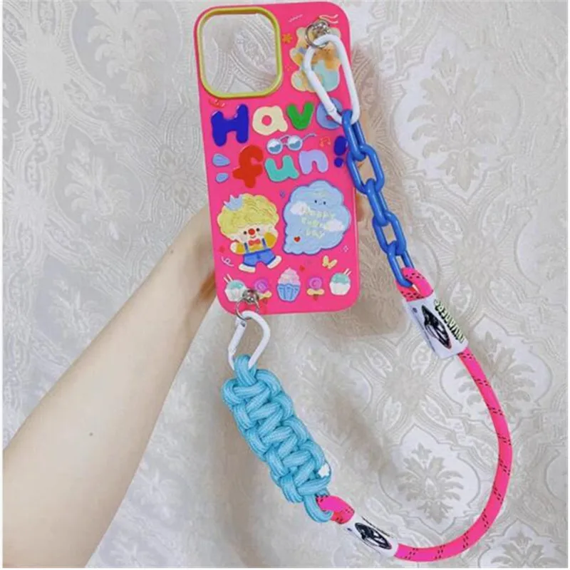 Fluorescent Color Rope for Mobile Wrist Strap Phone Lanyard Smartphone Shoulder Strap Lanyard for Keys Universal Hold