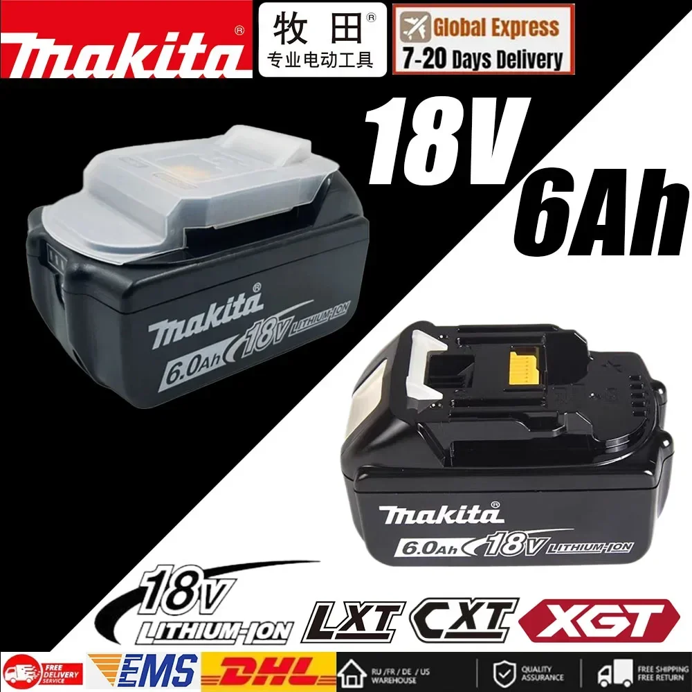 

Genuine for Makita 18V Battery 6Ah BL1850B Li-ion Replacement Battery BL1850 BL1860B BL1860 BL1840B BL1830B BL1830 LXT-400 RU