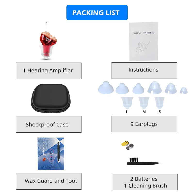 Hearing Aids Mini Invisible Hearing Sound Amplifier Audifonos J20 Portable Best Mini Adjustable Device Hearing Aid