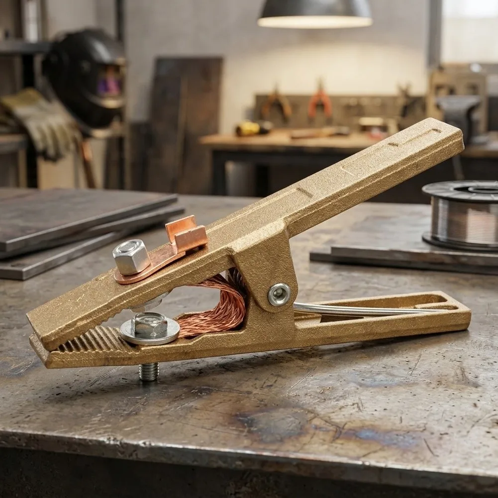 Cast Pure Copper Ground Clamp 260A for Electric For Welding For Plasma Cutting Secure Connection 14cm x 5.5cm Size