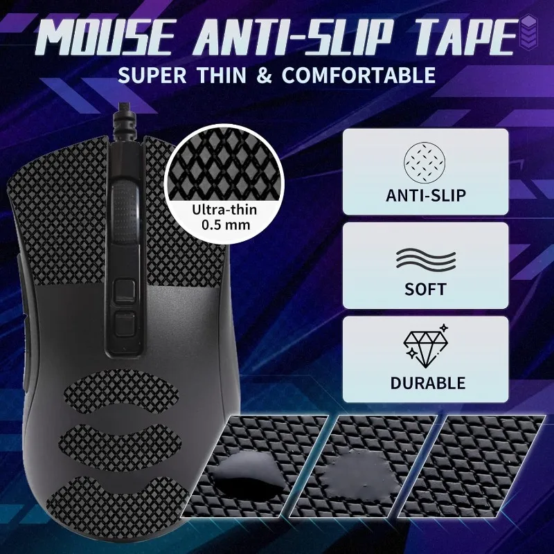 

Premium Anti-Slip Grip Tape# For Razer DeathAdder V2 Pro – Breathable Sweat-Absorbent Film, Gaming Essential