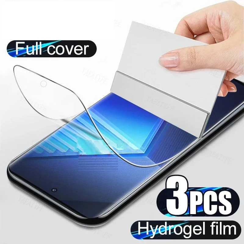 3PCS Screen Protector Hydrogel Film For Xiaomi Redmi Note 10 11 12 9 8 7 Pro Plus 5G 11S 10S 9S12 13 Pro K60 Ultra 12R 12R Pro