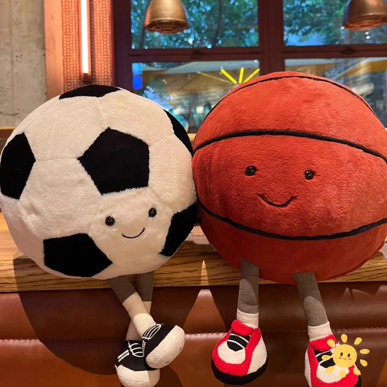 Doll with feet plush doll toys Card love plush pillow Basketball soccer fun shape plush doll cushion Home Plush Ornament