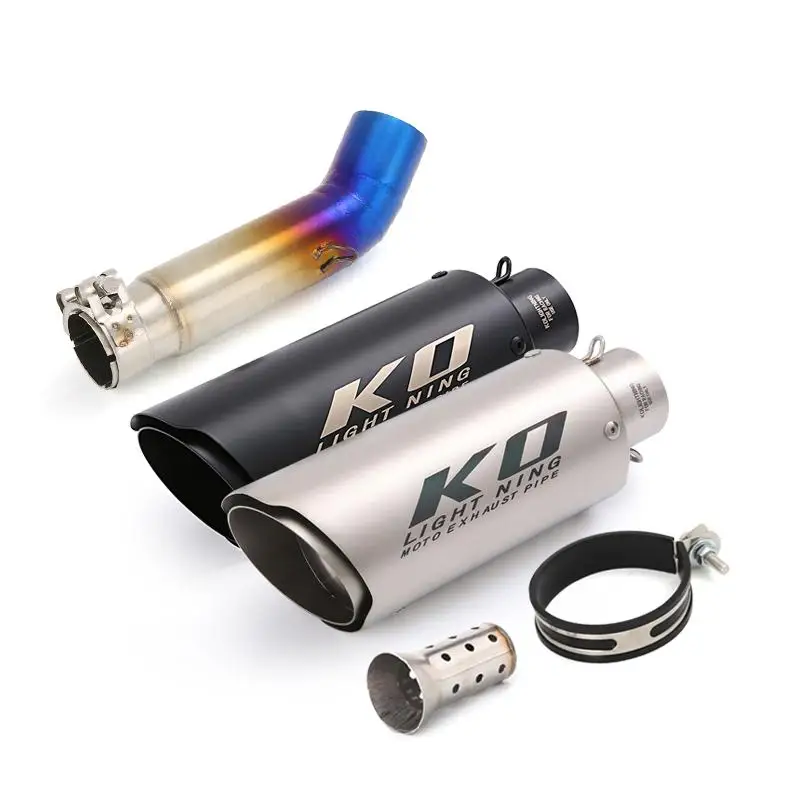 Motorcycle Exhaust System Mid Link Pipe Slip On 51mm Muffler Stainless Steel Escape For Suzuki GSX-S750 Suzuki GSR 750 BK750