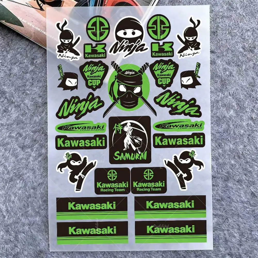 Für Kawasaki Aufkleber Moto Sticker Auto Karosserie Stoßstange Fenster Motorrad Laptop Wände Vinyl Aufkleber Auto Tuning Zubehör