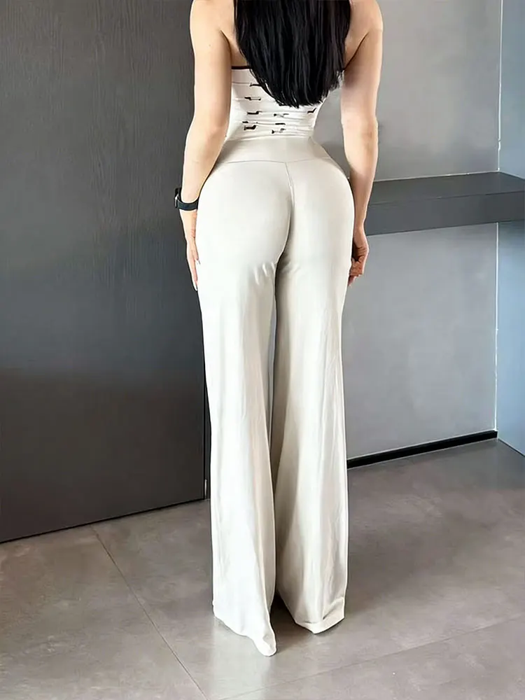 Multi Color Sports Wide Leg Pants Running Fitness Loose Straight Leggings Women Pilates Yoga Trouser Ultra Soft Stretch Workout