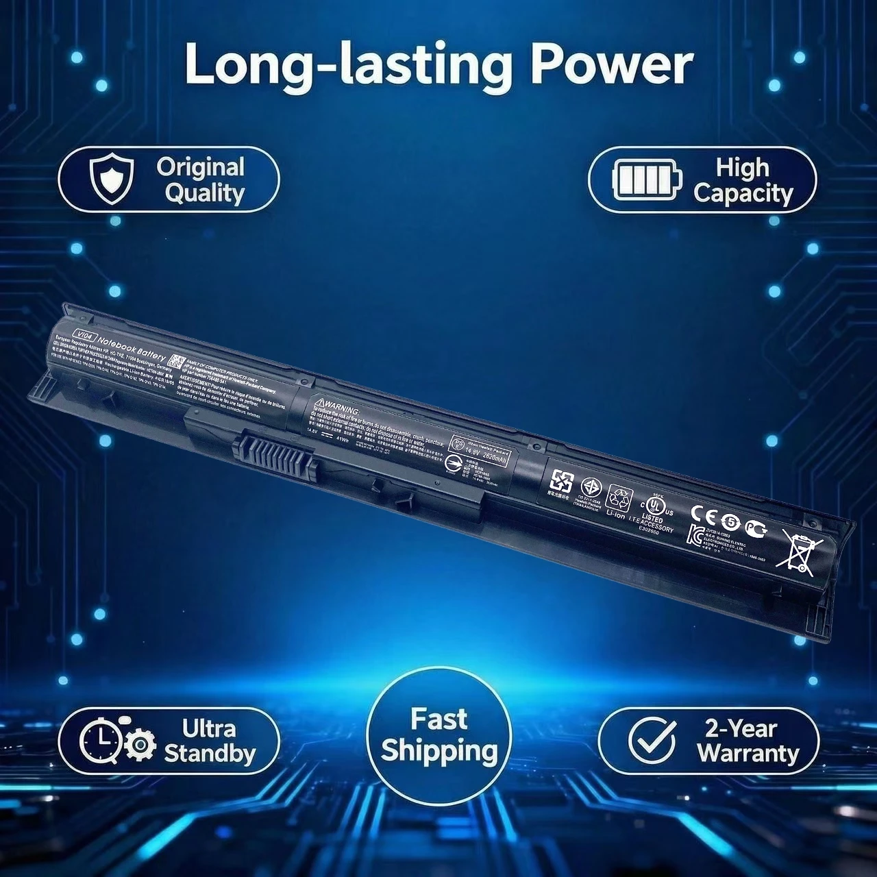 Batería Original para ordenador portátil V104 VI04 para HP ProBook 450 450 440 G2 G3 Envy 14 15 17 756745 -001 756479 -421 756743 -001 TPN-Q140 Q144