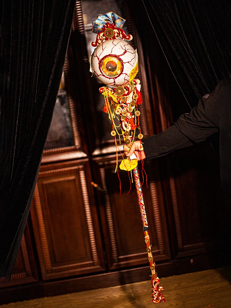

Hatsune Miku Zombie Eyeball Cosplay Prop Weapons Lolita Staff for Halloween Christmas Party Masquerade Anime Shows