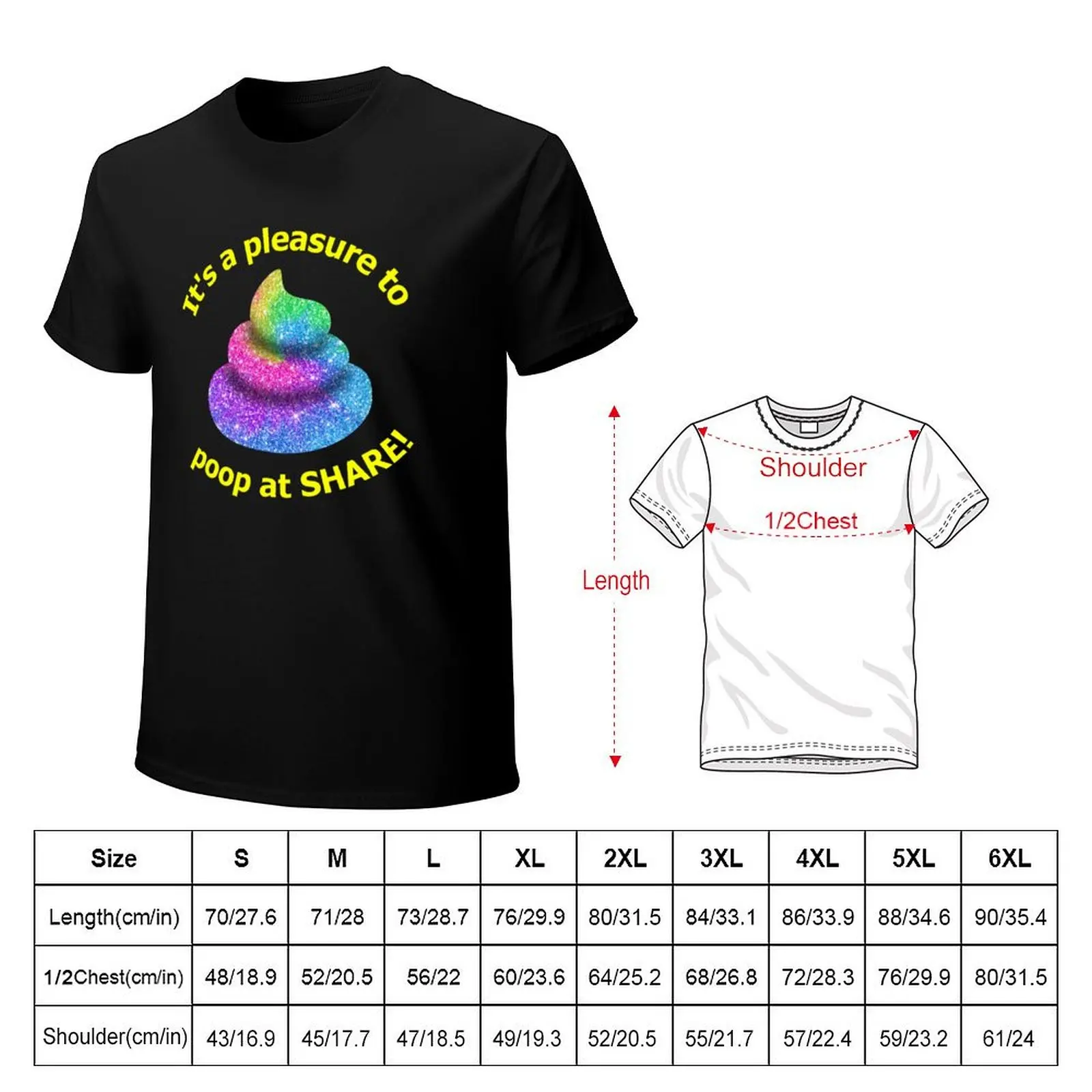 Pleasure to poop T-Shirt Novelty Graphic Tee Shirt