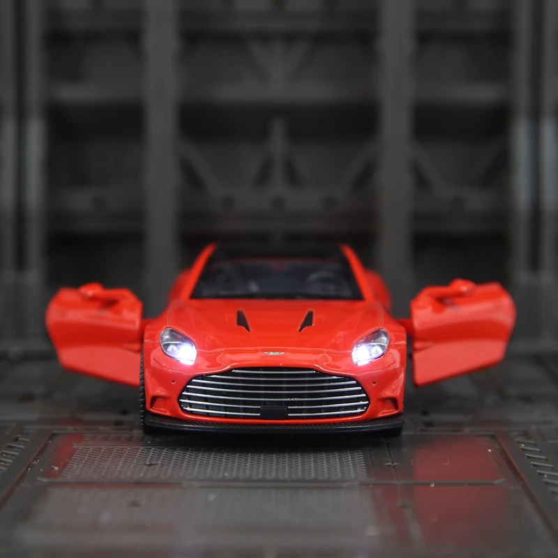 

1:34 Simulation Aston Martin Vanquish Alloy Car Model doors on both sides that can be opened rich in details, finely crafted