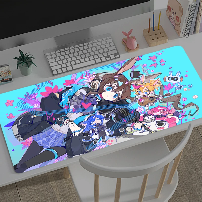Mouse Pad Large Arknights Computer Office Game Table Mats Rubber Anti-slip Gaming Keyboard coaster Long Desk Pads game Mousepad