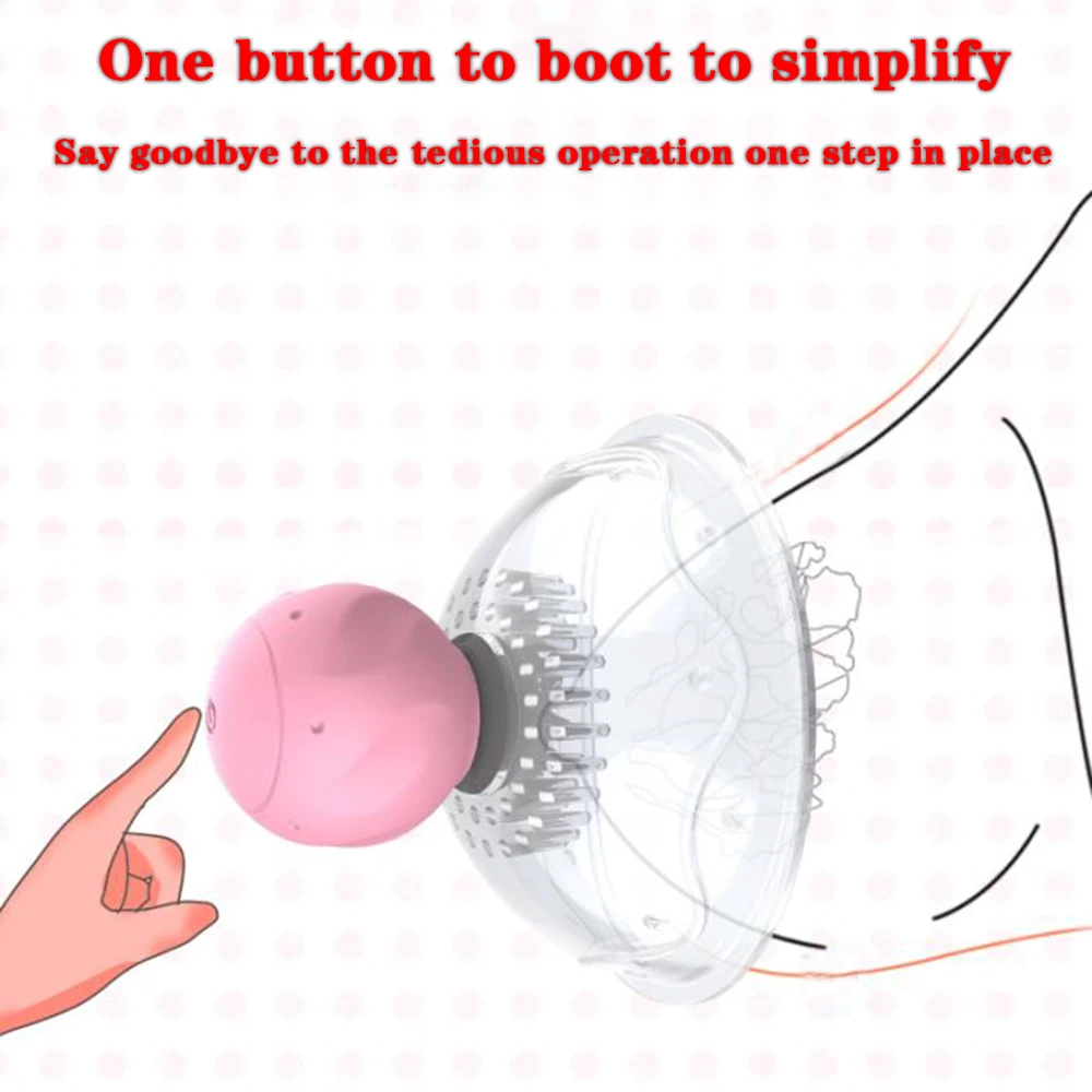 Nipple Suckers Rotating Breast Stimulation Pump Bra Massager Nipple Suction Cup Famale Masturbador Vibrator Sex Toys for Women