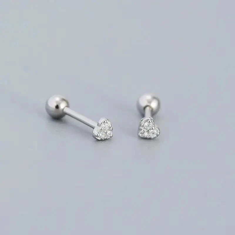 Trendy Simple Silver Color Rabbit Carrot Screw Earrings For Women Girls Cute Small Dog Charm Daily Commuting Jewelry Accessories