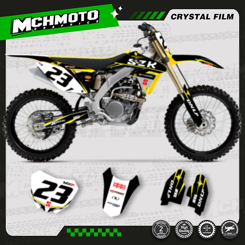 

MCHMFG для Suzuki 2010 2011 2012 2013-2018 RMZ250 RM-Z RMZ 250, обтекатель мотоцикла, графический фон, наклейки, наклейка на заказ 001