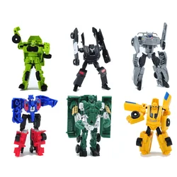 Mini Classic Car Deformation Robot Toy Children's Action And Toy Doll Plastic Deformation Boy And Girl Children's Gift